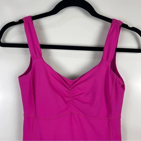 Lululemon Aria Yoga Tank Top Sleeveless Built in Bra Pink Size 4 - Picture 3 of 9